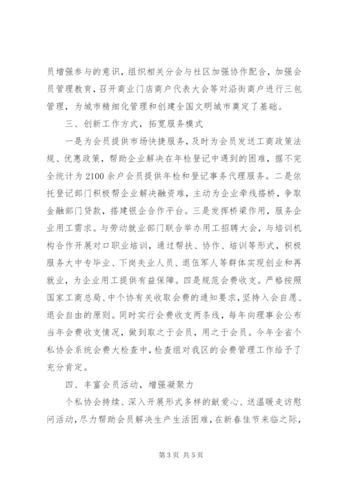 个私协会XX年工作总结.docx