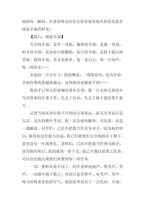 关于捕捉幸福的作文.docx