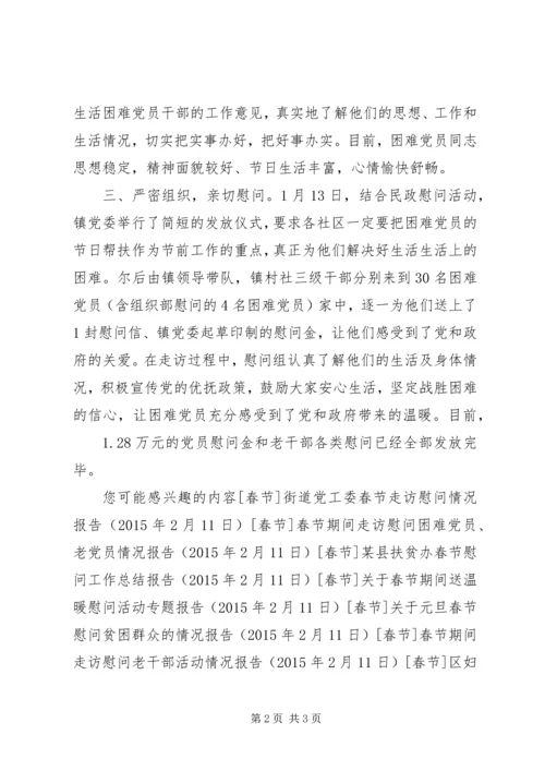 某镇春节期间党内走访慰问活动情况报告.docx