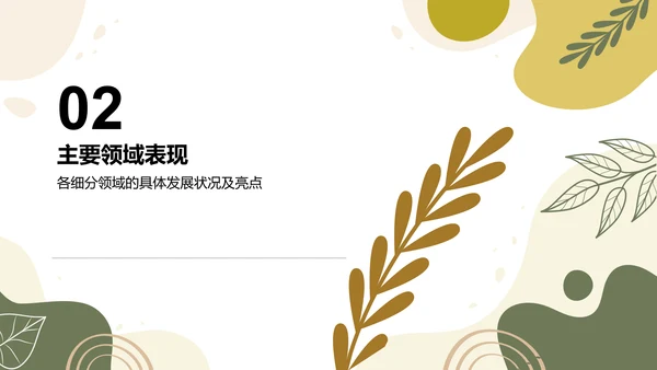橙色扁平风教育行业年终总结PPT模板