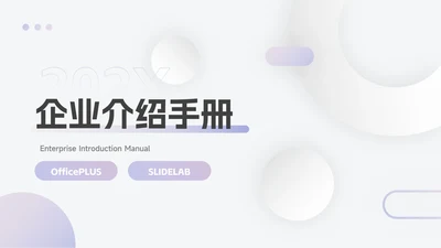 紫色高端渐变微粒企业介绍手册PPT模板