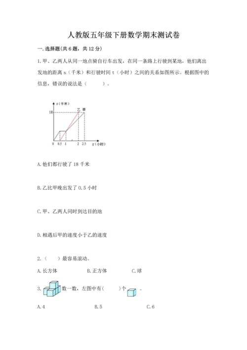 人教版五年级下册数学期末测试卷【轻巧夺冠】.docx