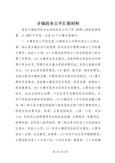 乡镇政务公开汇报材料.docx