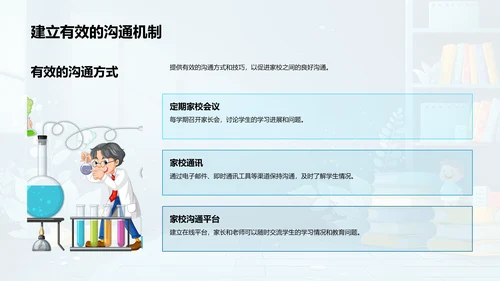 家校共育英语策略PPT模板