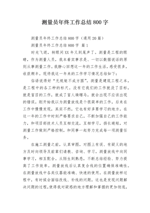 测量员年终工作总结800字.docx