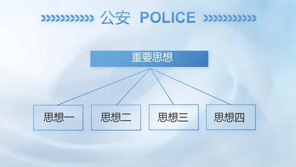 蓝色司法公安警察年年终总结PPT