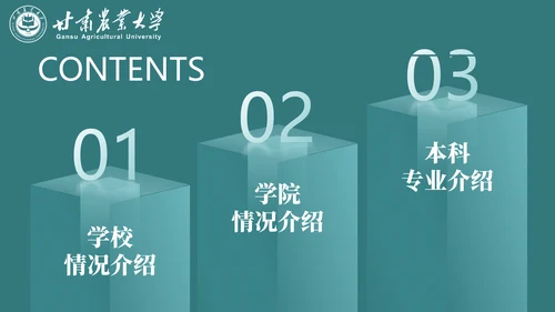 甘肃农业大学介绍招生简章通用PPT模板