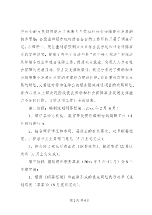 县政府十二五劳动和社会保障事业编制工作方案.docx