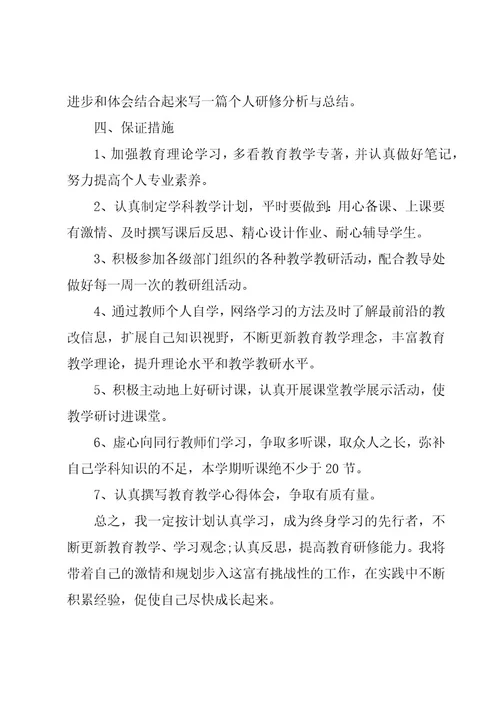 化学教师个人师德研修计划（20篇）