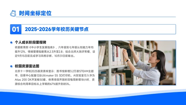 蓝色商务风开学季新学年规划新学期新航线PPT模板