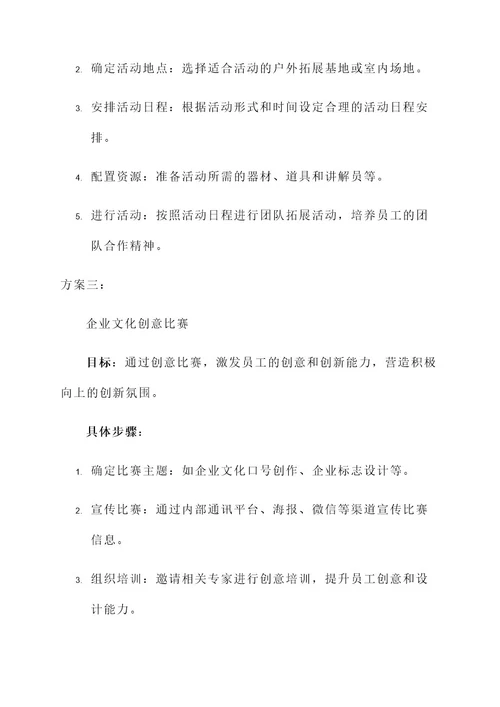 企业文化活动案例策划方案