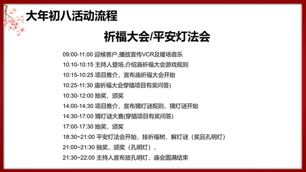 春节龙腾庙会活动执行策划方案PPT模板