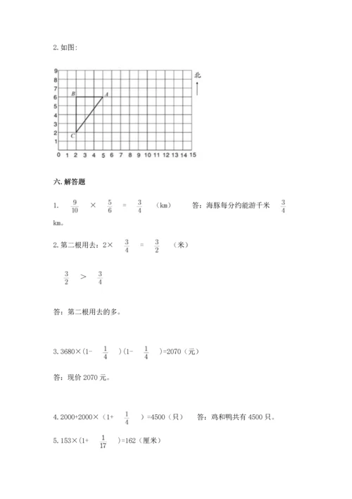 人教版六年级上册数学期中测试卷精品（网校专用）.docx