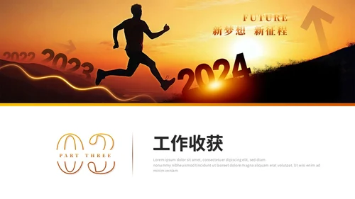 创意励志风跨越个人年终总结工作总结工作汇报述职报告ppt模板工作总结年终总结