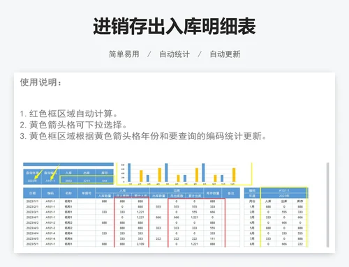 进销存出入库明细表