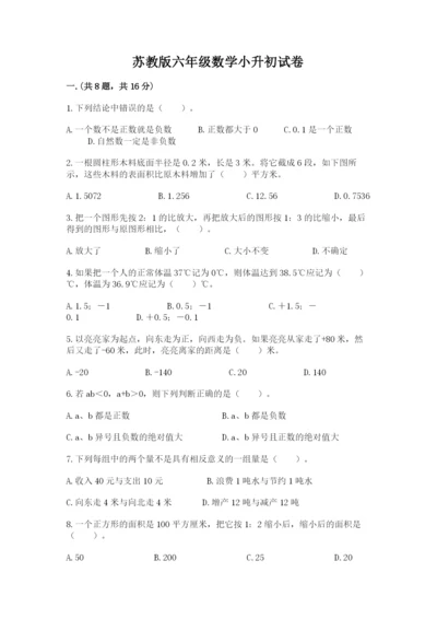 苏教版六年级数学小升初试卷及答案1套.docx
