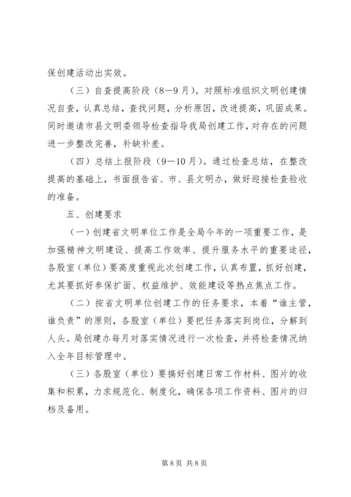 人社局创建省级精神文明单位实施方案.docx