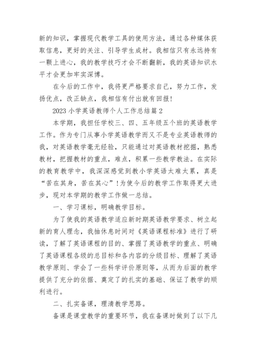 2023小学英语教师个人工作总结（7篇）.docx