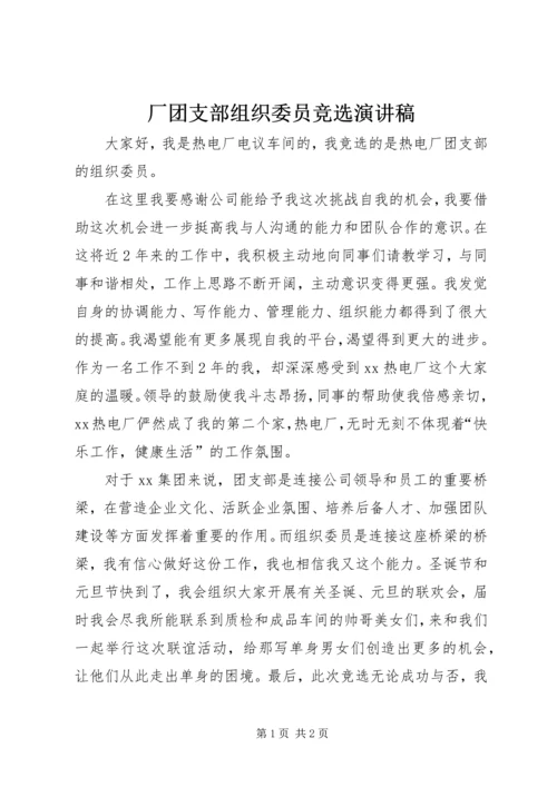 厂团支部组织委员竞选演讲稿.docx