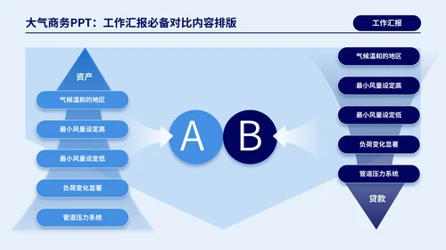 蓝色商务风对比页PPT版式合集