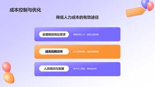 蓝色插画风人力资源采购工作汇报PPT模板
