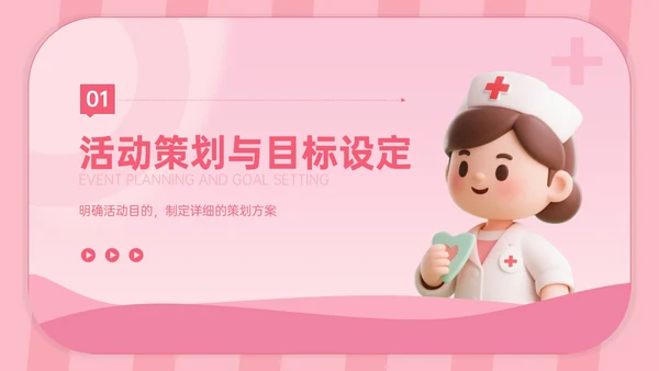 粉色护士节活动执行指南PPT模板