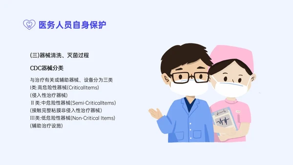 蓝紫色简约商务口腔科院感预防控制PPT模板院感知识培训