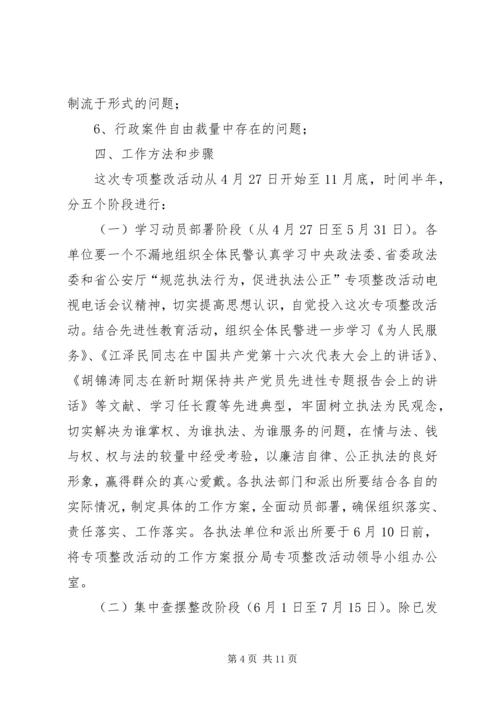 规范执法行为,促进执法公正专项活动方案 (5).docx