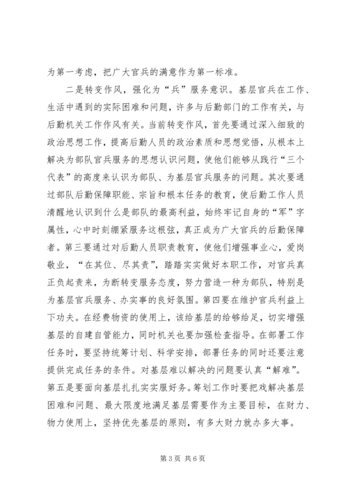 坚持以人为本努力提高后勤保障效能——学习“执法为民”专题教育的一点体会 (2).docx