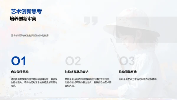 美术教学报告PPT模板
