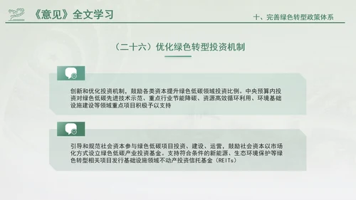 关于加快经济社会发展全面绿色转型的意见专题党课PPT