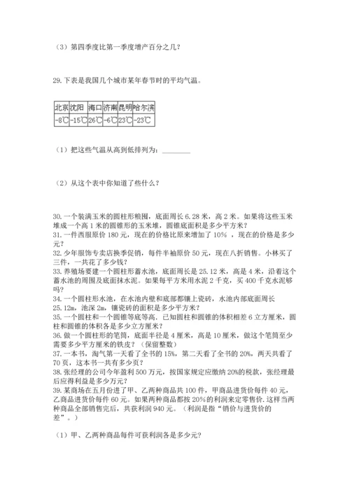 六年级小升初数学应用题50道附答案（黄金题型）.docx