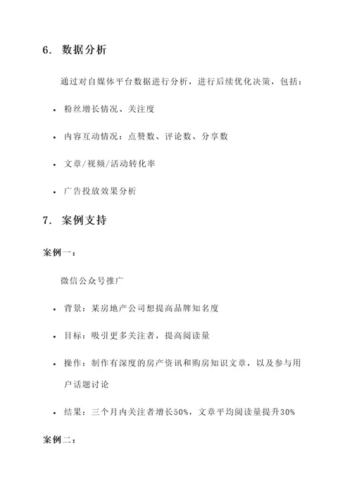房地产公司自媒体运营方案