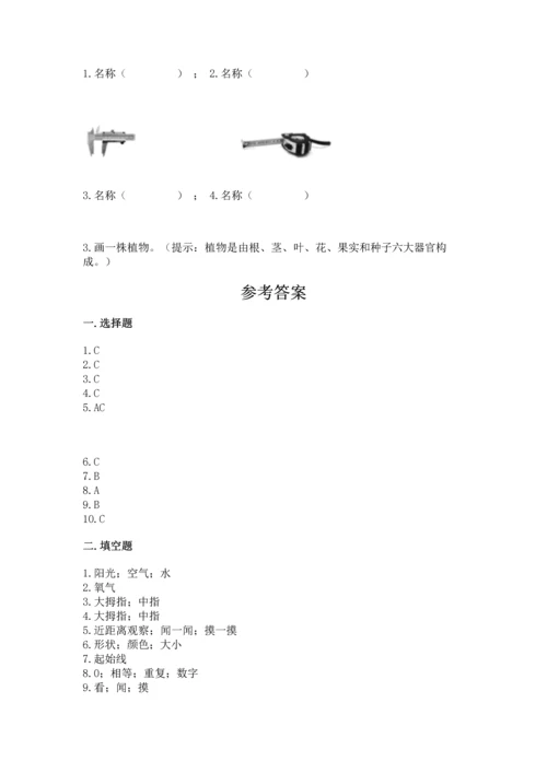 教科版小学一年级上册科学期末测试卷及1套参考答案.docx