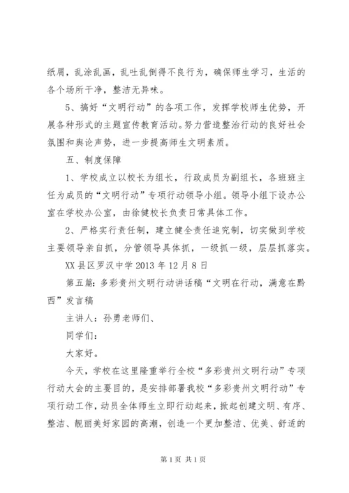 纳雍中学“多彩贵州文明行动”工作总结.docx