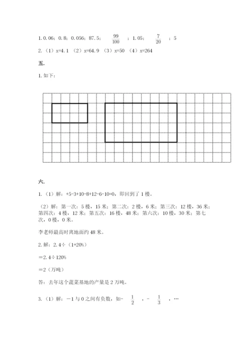 山西省【小升初】2023年小升初数学试卷【研优卷】.docx