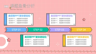 简约风流程关系4项PPT
