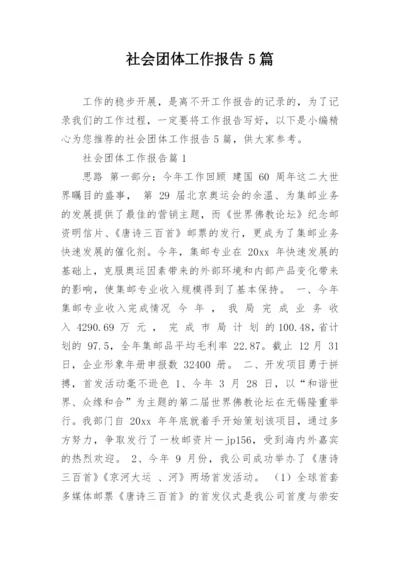 社会团体工作报告5篇.docx