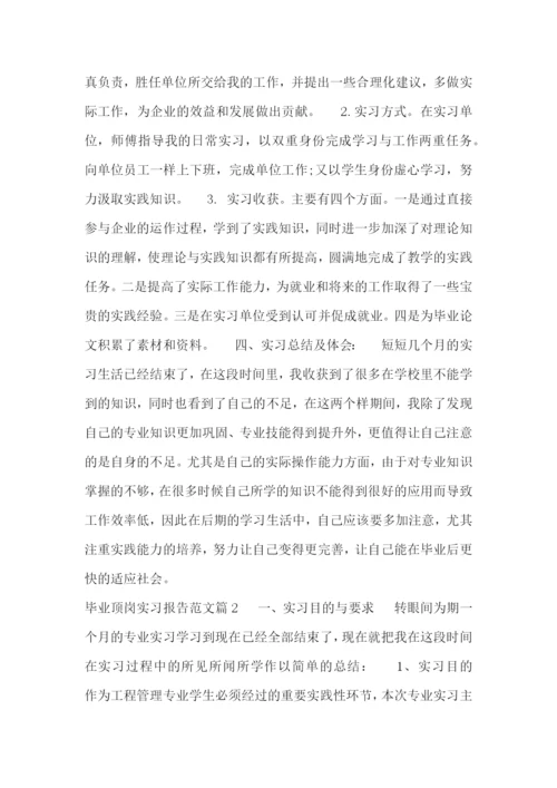 毕业顶岗实习报告范文.docx
