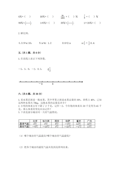 人教版六年级数学小升初试卷精品【含答案】.docx