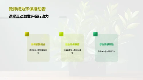 教师引领环保行动