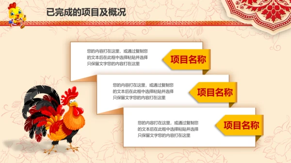 2017鸡年警察公安局新年春节总结PPT