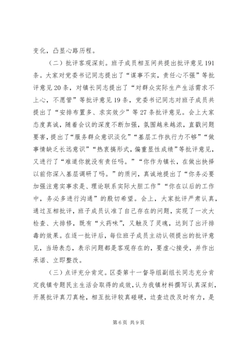 党的群众路线专题民主生活会工作报告.docx