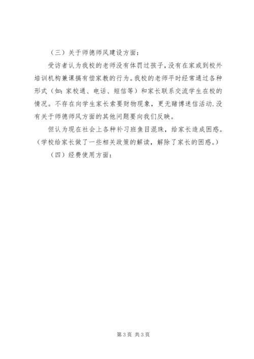 民乐小学行风自查报告.docx