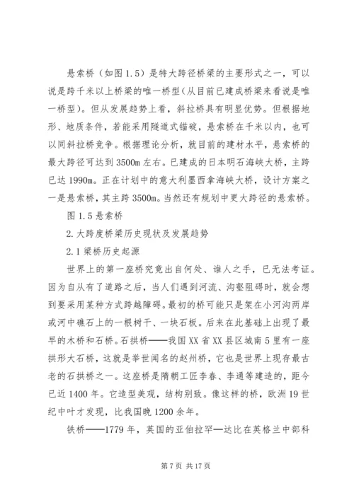 大跨度桥梁的发展趋势调研报告.docx