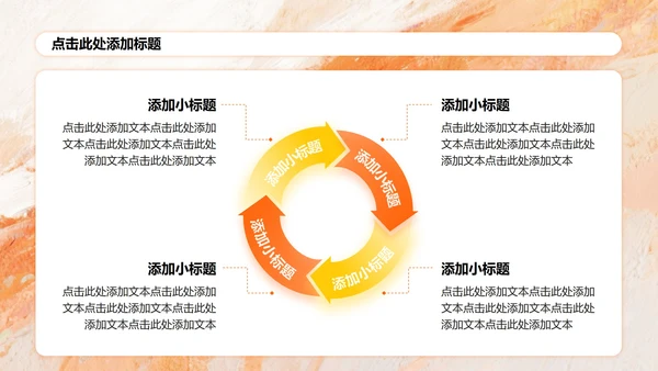 橙色水粉简约风大学生个人简历PPT模板