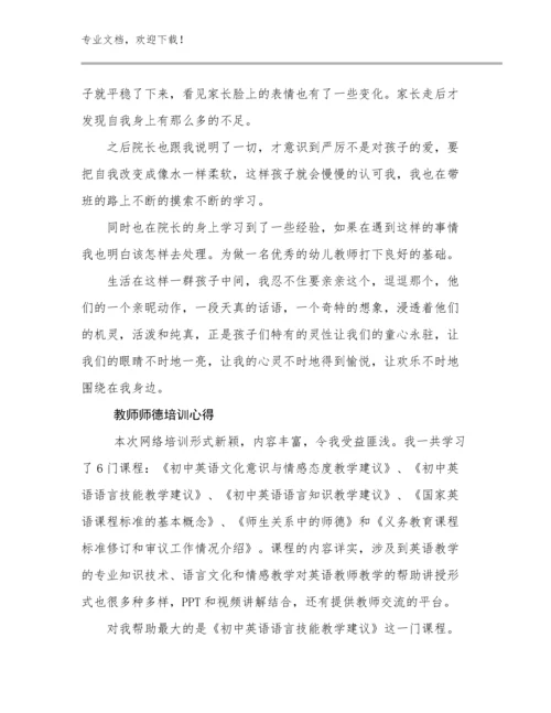 2024教师师德培训心得优选范文16篇.docx