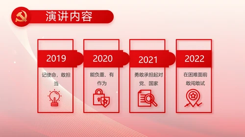 红色党建党支部工作总结汇报PPT党课
