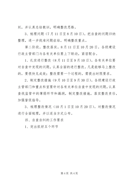 全市建设系统治理商业贿赂自查自纠实施意见 (4).docx