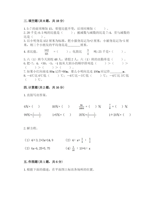 小学六年级下册数学期末测试卷有答案解析.docx